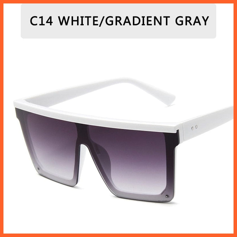whatagift.com.au Sunglasses C14 / Other Vintage Flat Designer Sunglasses | Men's Black Square UV400 Gradient Shades