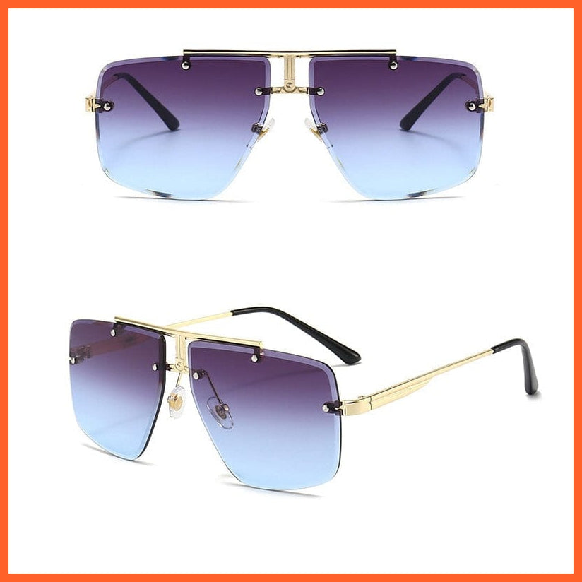 whatagift.com.au Sunglasses C2 / Adult Fashion Frameless Cool Men Driving Glasses | Summer Gradient Pilot Sun Glasses