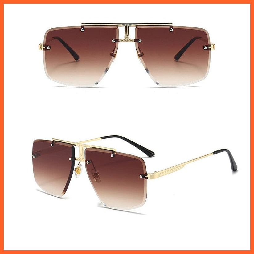 whatagift.com.au Sunglasses C3 / Adult Fashion Frameless Cool Men Driving Glasses | Summer Gradient Pilot Sun Glasses