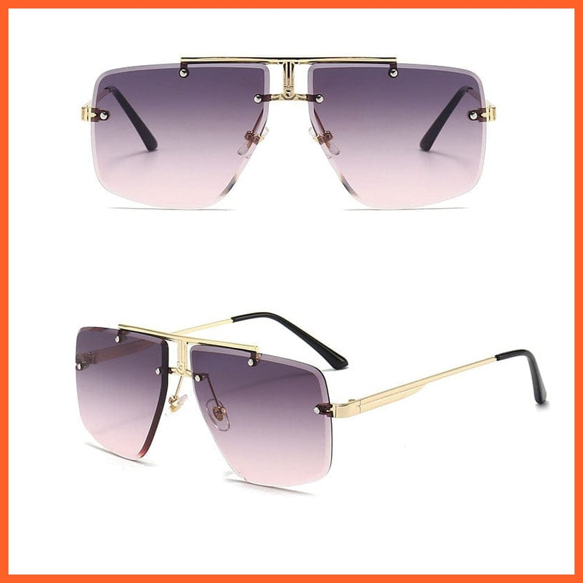 whatagift.com.au Sunglasses C4 / Adult Fashion Frameless Cool Men Driving Glasses | Summer Gradient Pilot Sun Glasses