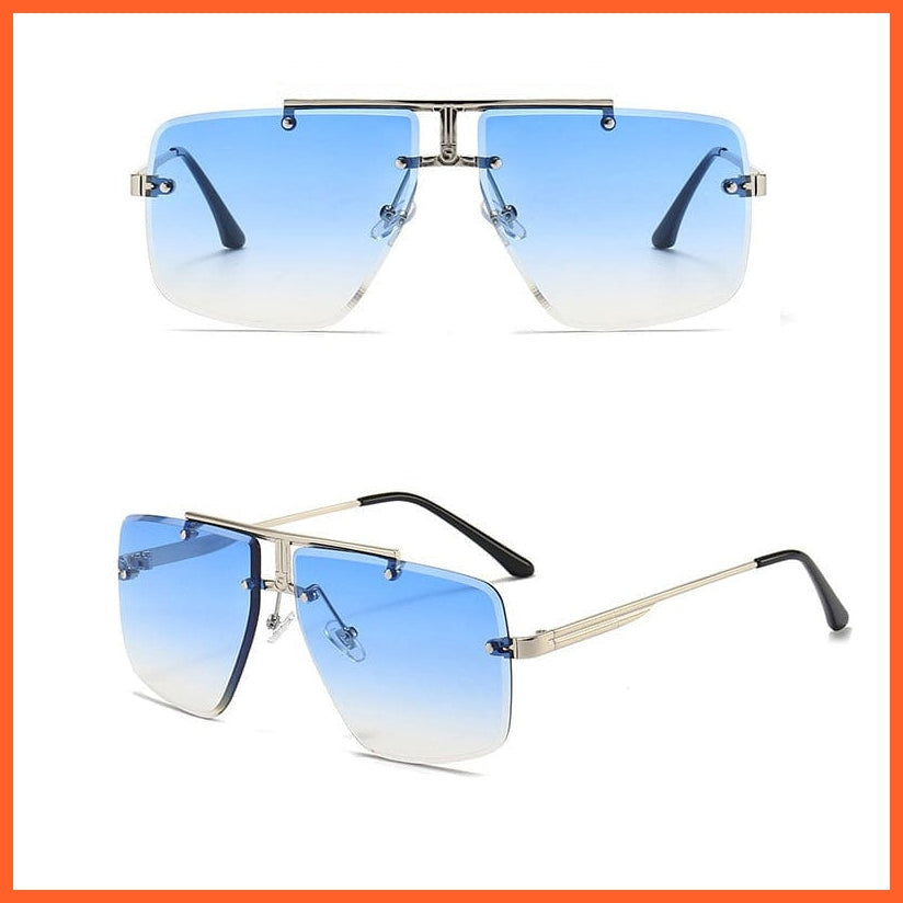 whatagift.com.au Sunglasses C6 / Adult Fashion Frameless Cool Men Driving Glasses | Summer Gradient Pilot Sun Glasses