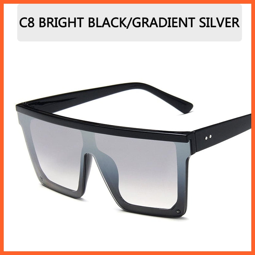 whatagift.com.au Sunglasses C8 / Other Vintage Flat Designer Sunglasses | Men's Black Square UV400 Gradient Shades