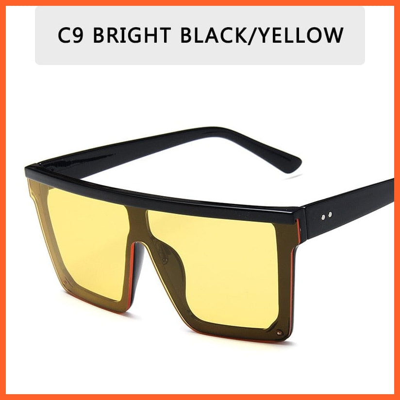 whatagift.com.au Sunglasses C9 / Other Vintage Flat Designer Sunglasses | Men's Black Square UV400 Gradient Shades