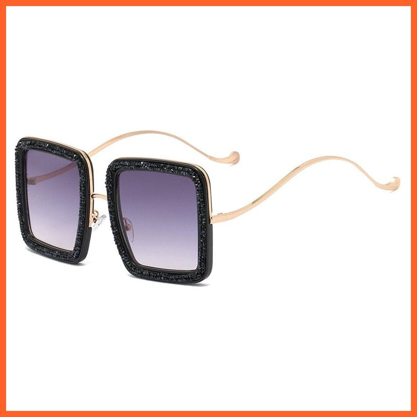 whatagift.com.au Sunglasses Diamond C1 / China / As pic showed New Square Personality Glitter Sunglasses | Designer Flashing Diamond Funny Eyewear