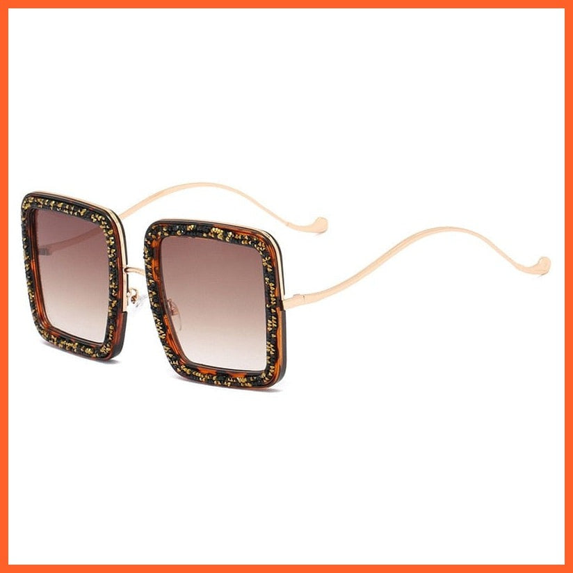 whatagift.com.au Sunglasses Diamond C2 / China / As pic showed New Square Personality Glitter Sunglasses | Designer Flashing Diamond Funny Eyewear
