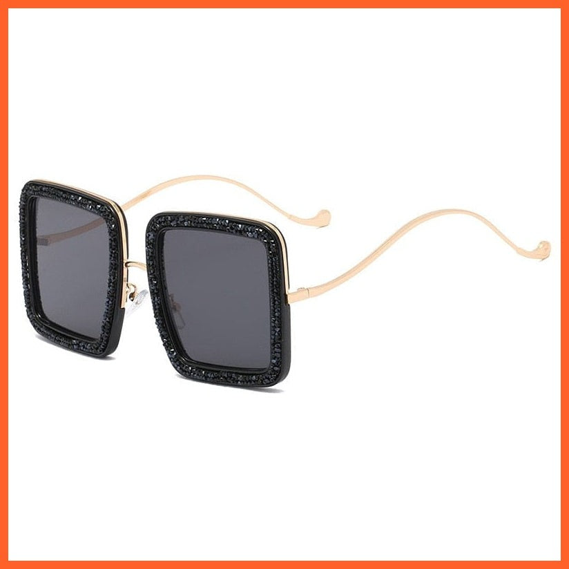 whatagift.com.au Sunglasses Diamond C3 / China / As pic showed New Square Personality Glitter Sunglasses | Designer Flashing Diamond Funny Eyewear