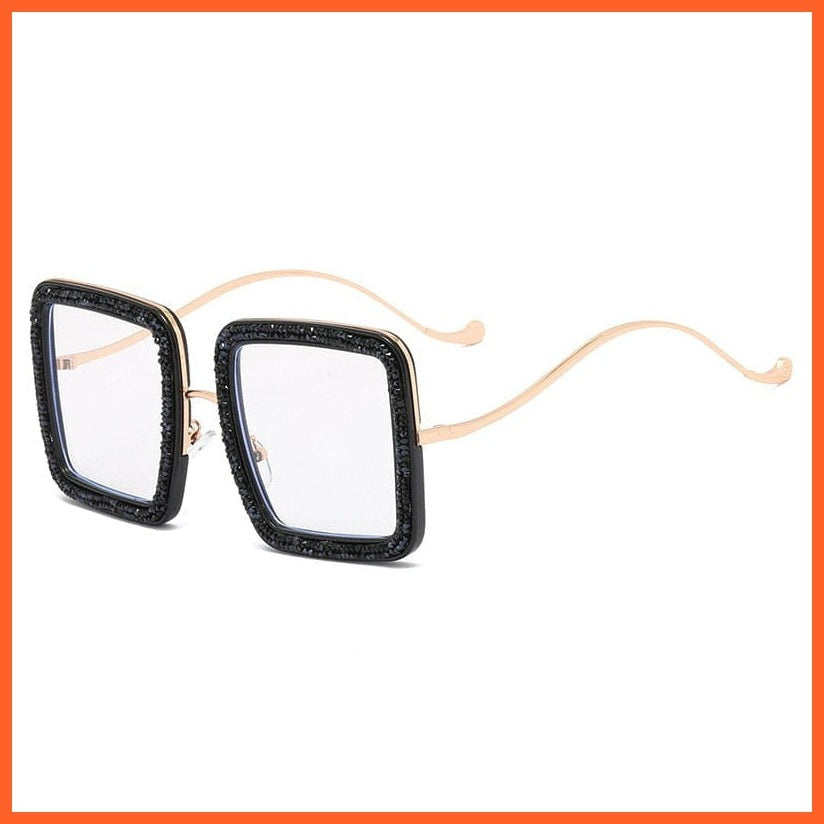 whatagift.com.au Sunglasses Diamond C4 / China / As pic showed New Square Personality Glitter Sunglasses | Designer Flashing Diamond Funny Eyewear