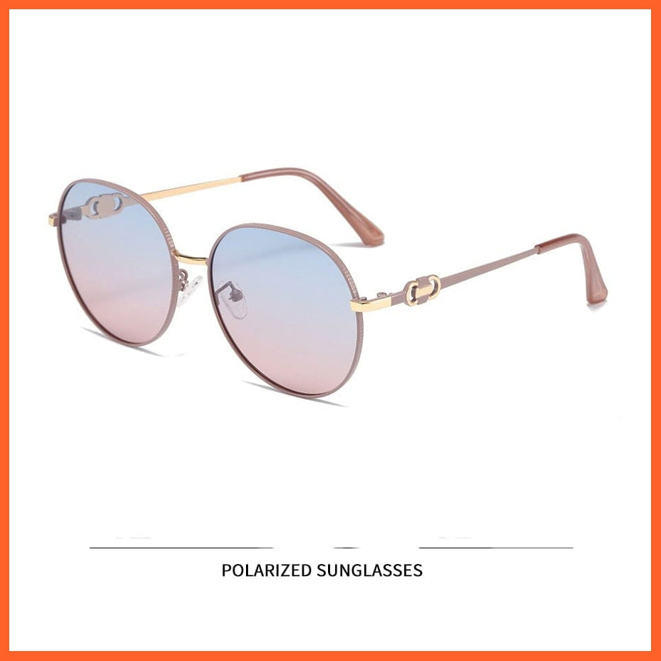 whatagift.com.au Sunglasses Fashion Eyewear Outdoor Polarized  UV400 Metal Oval Frame Sunglasses