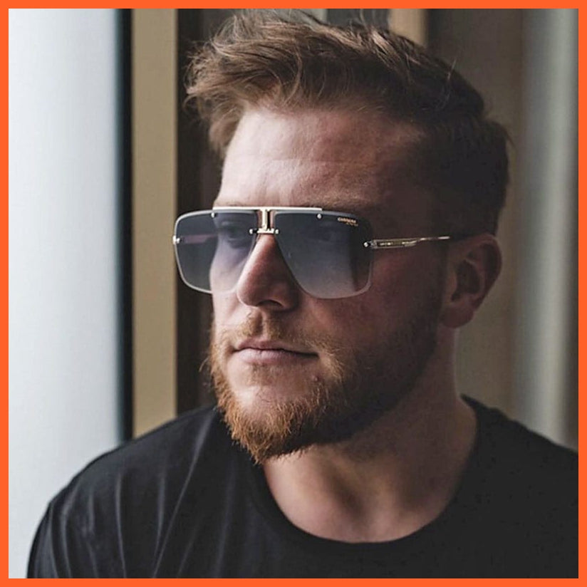 whatagift.com.au Sunglasses Fashion Frameless Cool Men Driving Glasses | Summer Gradient Pilot Sun Glasses