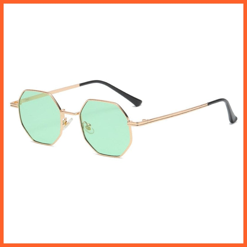 whatagift.com.au Sunglasses Gold Green / UV400 Unisex Vintage Octagon Metal Sunglasses | Luxury Design Goggle Sun Glasses