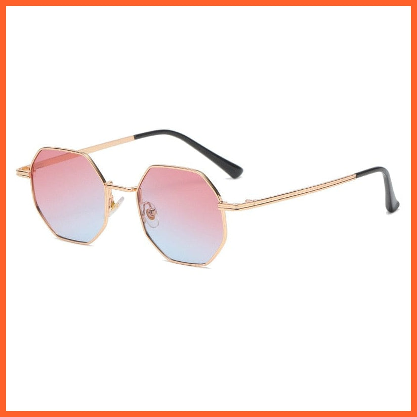 whatagift.com.au Sunglasses Gold Pink Blue / UV400 Unisex Vintage Octagon Metal Sunglasses | Luxury Design Goggle Sun Glasses