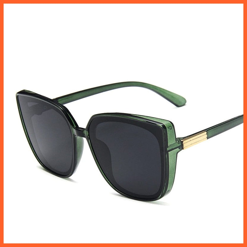 whatagift.com.au Sunglasses Green Classic Square Frame Sunglasses | Vintage Fashion Rimmed Eyewear