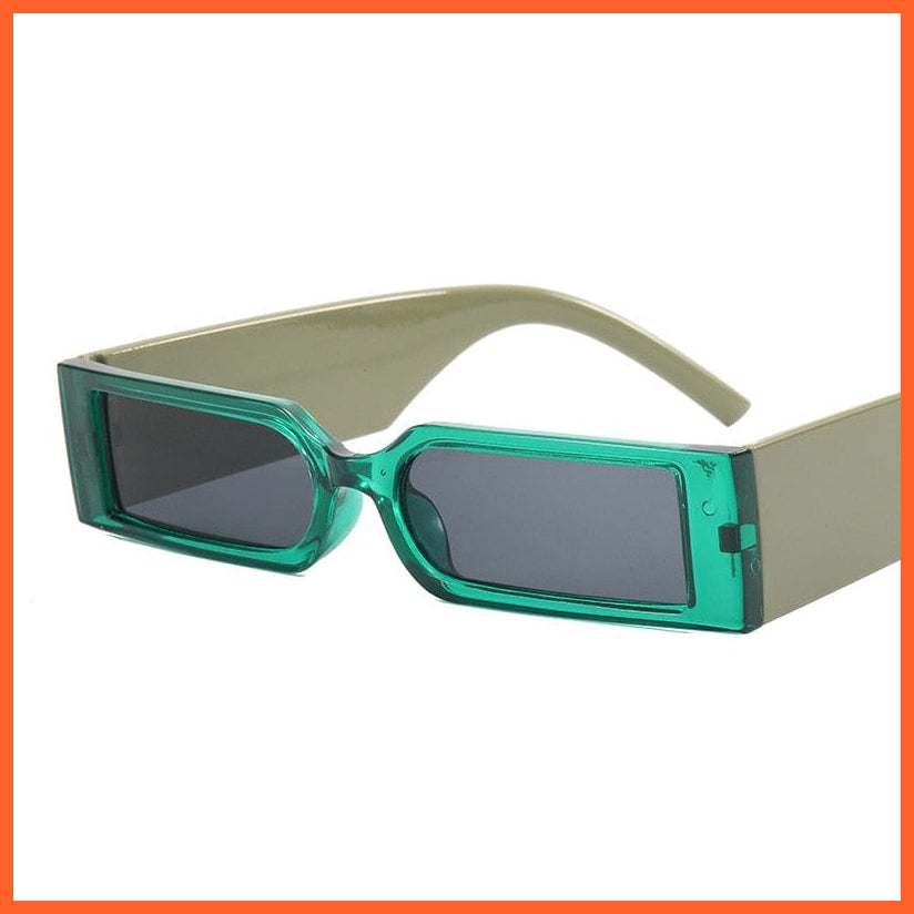 whatagift.com.au Sunglasses green / other Rectangle Fashion Sunglasses | Hip Hop Vintage Designer Black Shades
