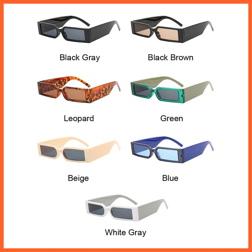 whatagift.com.au Sunglasses Rectangle Fashion Sunglasses | Hip Hop Vintage Designer Black Shades