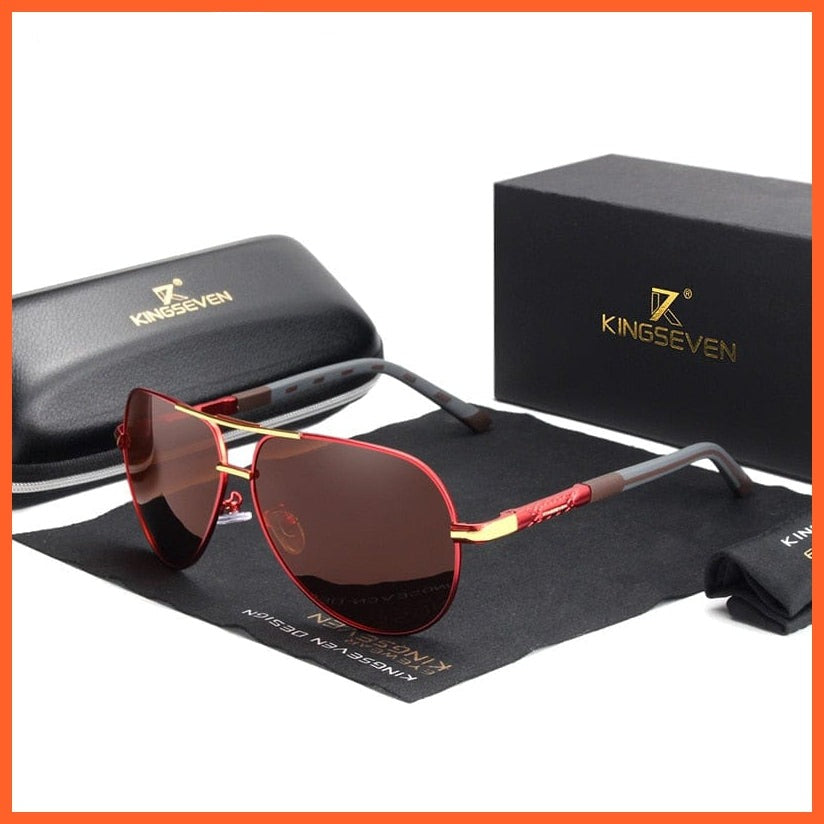whatagift.com.au Sunglasses Red Brown / China / Original Vintage Aluminum Polarized Sunglasses | Men Women Classic Lens Driving Eyewear