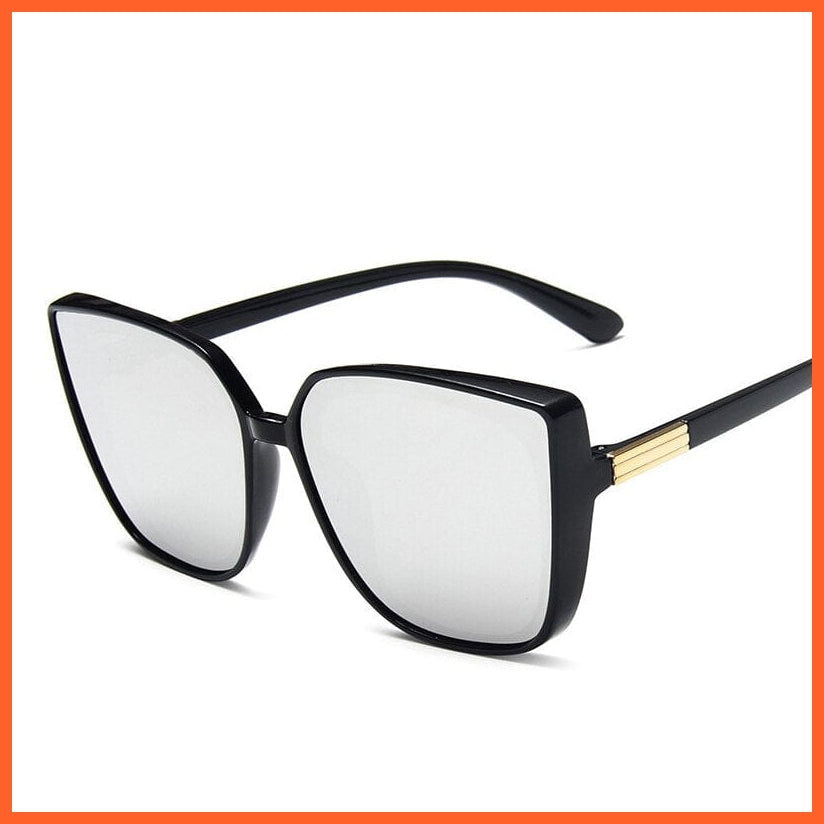 whatagift.com.au Sunglasses Silver Classic Square Frame Sunglasses | Vintage Fashion Rimmed Eyewear