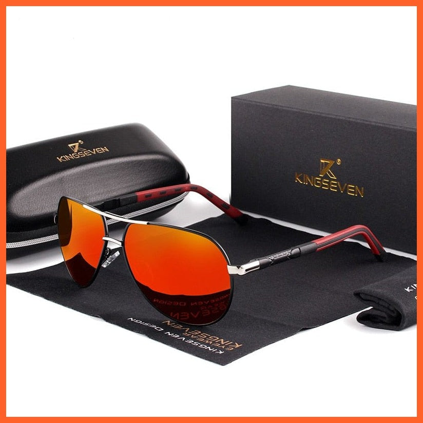 whatagift.com.au Sunglasses Silver Red / China / Original Vintage Aluminum Polarized Sunglasses | Men Women Classic Lens Driving Eyewear