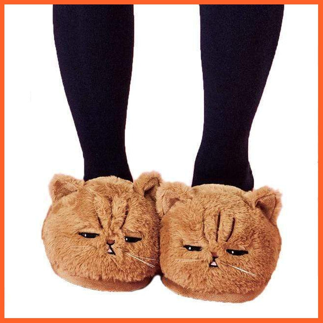 Cute Plush Kitten Soft  Plush Slippers - Home Slippers | whatagift.com.au.