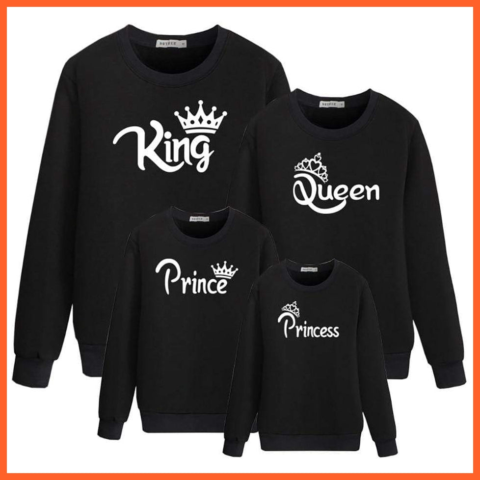 King\Queen Printed Family Set Sweaters | Father Mother Daughter Son Christmas Sweaters | Matching Outfits | whatagift.com.au.