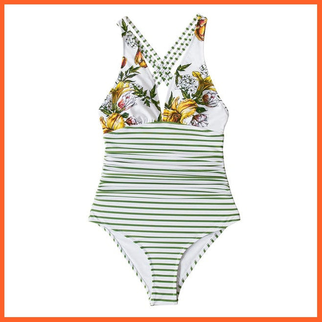 whatagift.com.au Swimsuit Women ADI5006D / XS / China Black V-neck One-Piece Swimsuit | Sexy Crisscross Back Women Molokini Swimwear
