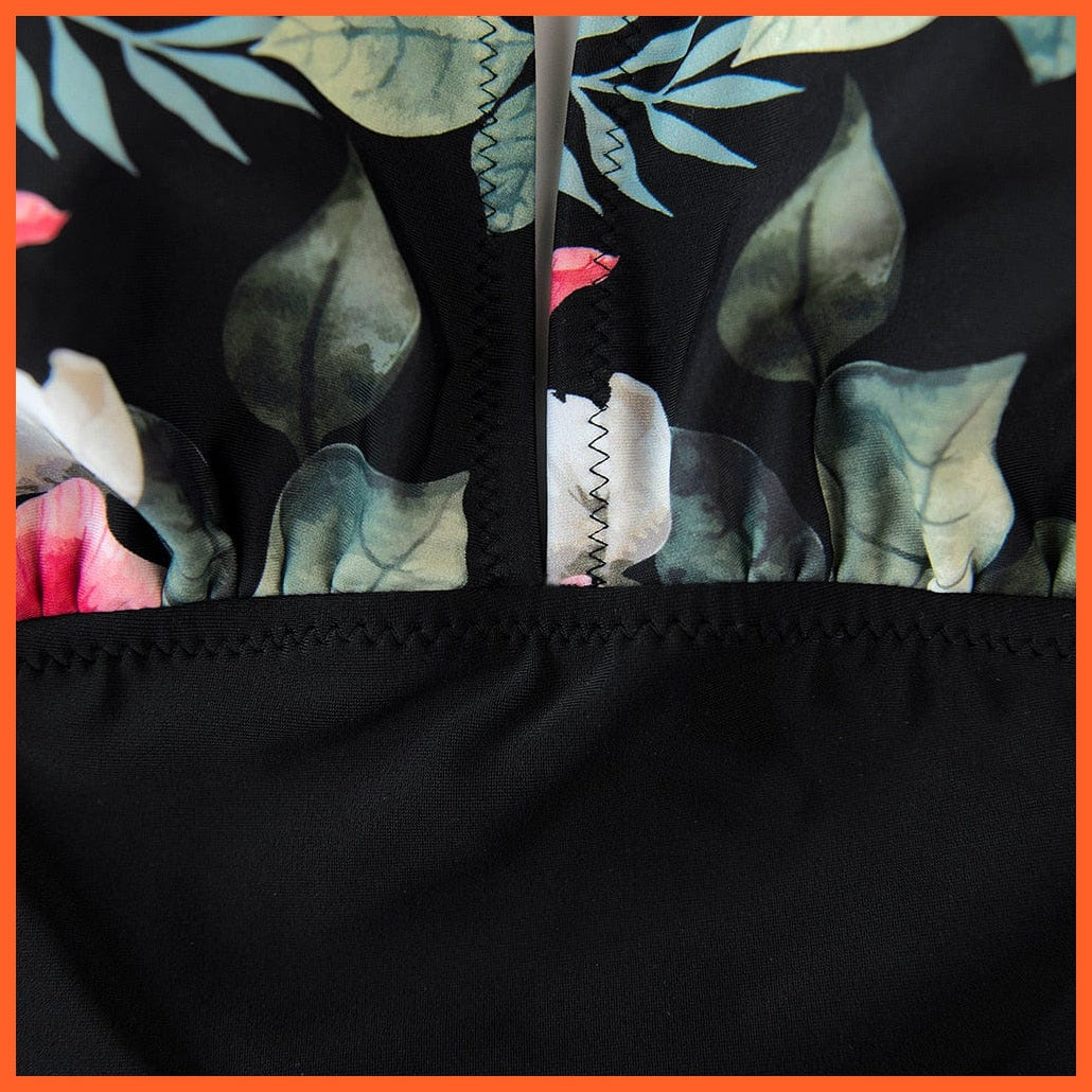 whatagift.com.au Swimsuit Women Black V-neck One-Piece Swimsuit | Sexy Crisscross Back Women Molokini Swimwear