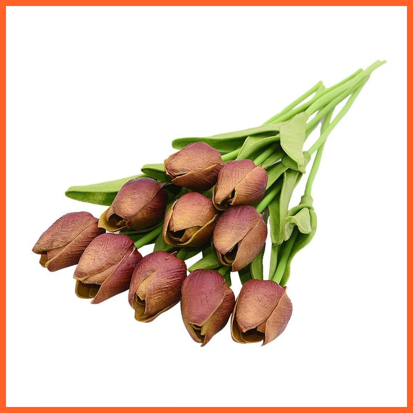 whatagift.com.au T 10PCS Tulip Artificial Flower for Wedding Decoration Home Decore