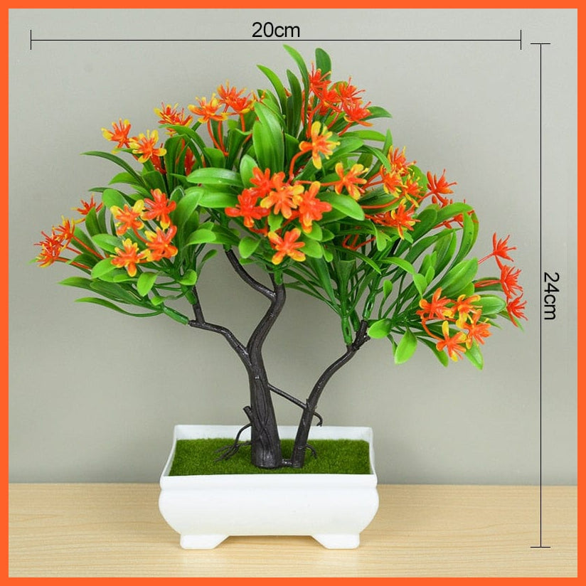 whatagift.com.au T7 Artificial Bonsai Small Tree Pot Plants | Fake Flowers For Home Decoration