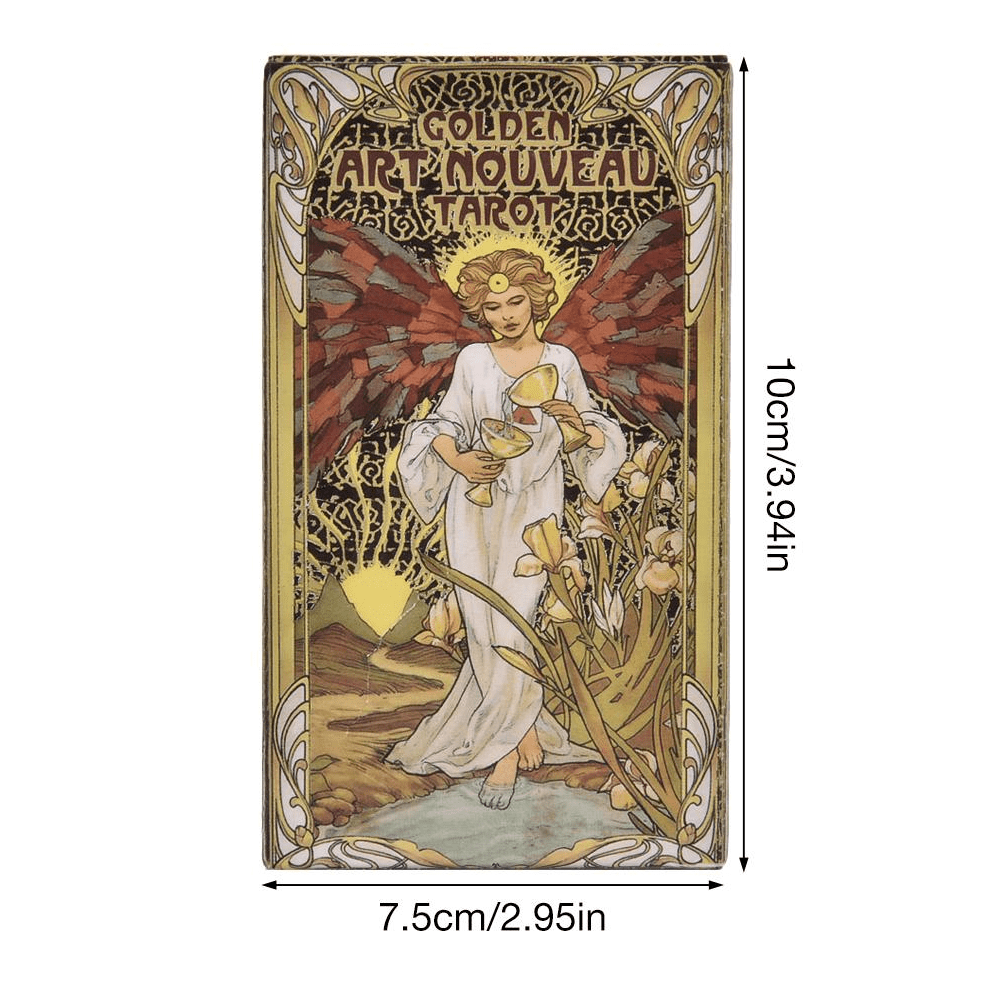Tarot Cards Golden Art Nouveau Premium Cards With Eguide | whatagift.com.au.