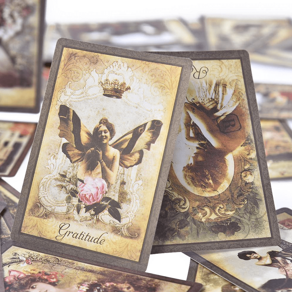 Tarot Cards Vintage Wisdom Oracle Premium 52 Cards With E-Guide | whatagift.com.au.