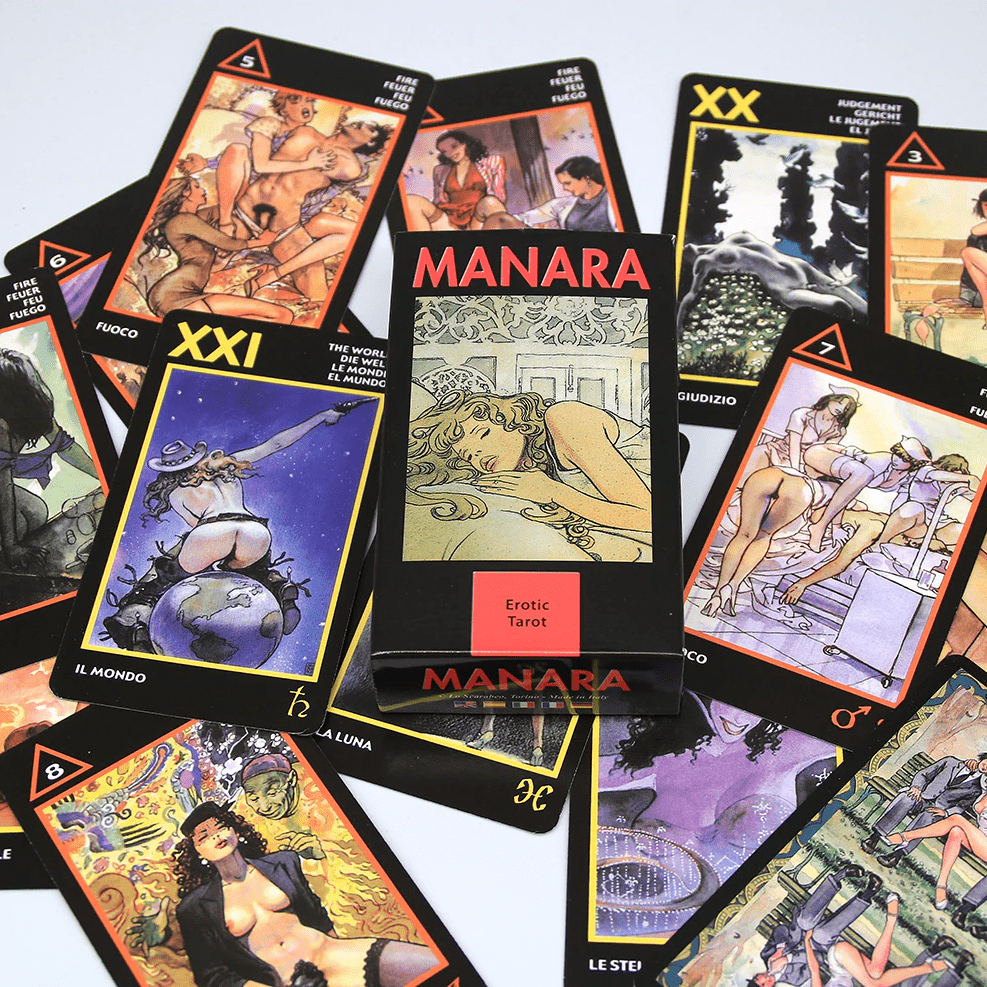 Tarot Deck Manara Erotic 78 Tarot Cards With E Guide | whatagift.com.au.