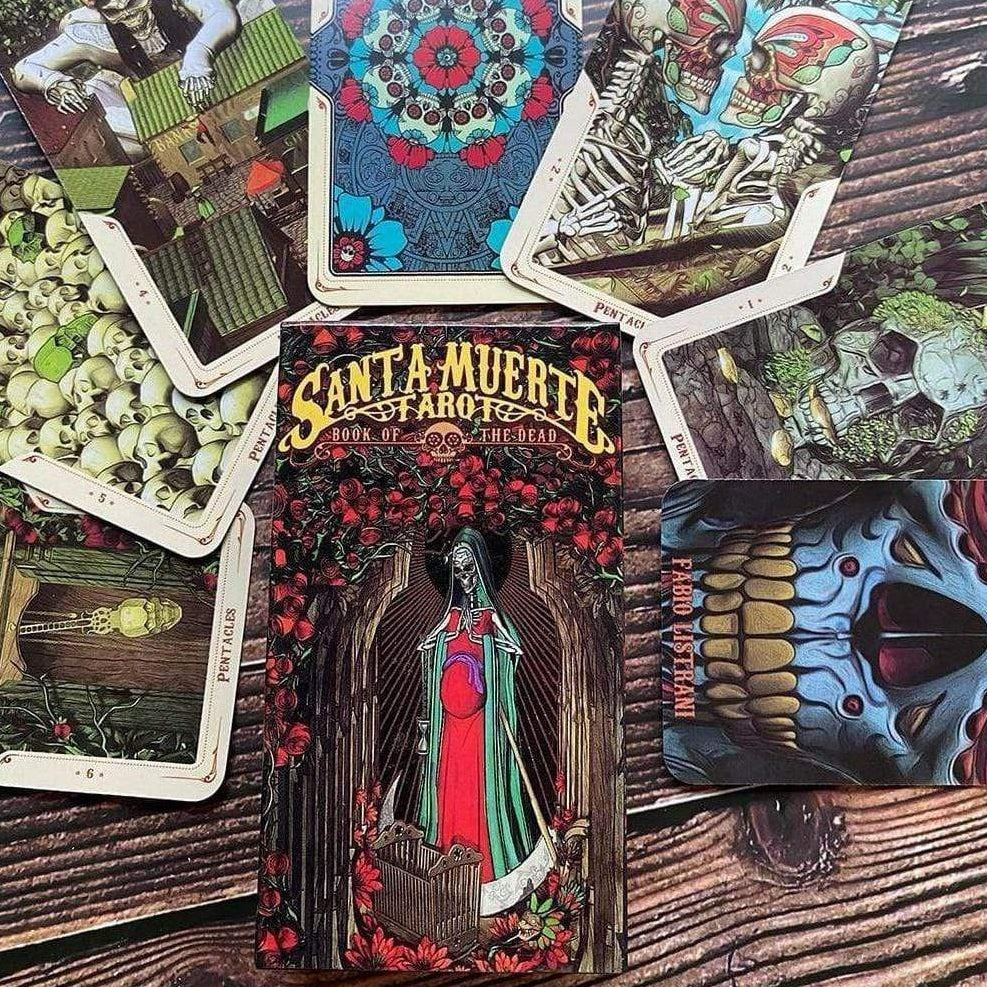 Tarot Deck Santa Muerte Book Of The Dead Tarot Cards Deck With E-Guide | whatagift.com.au.