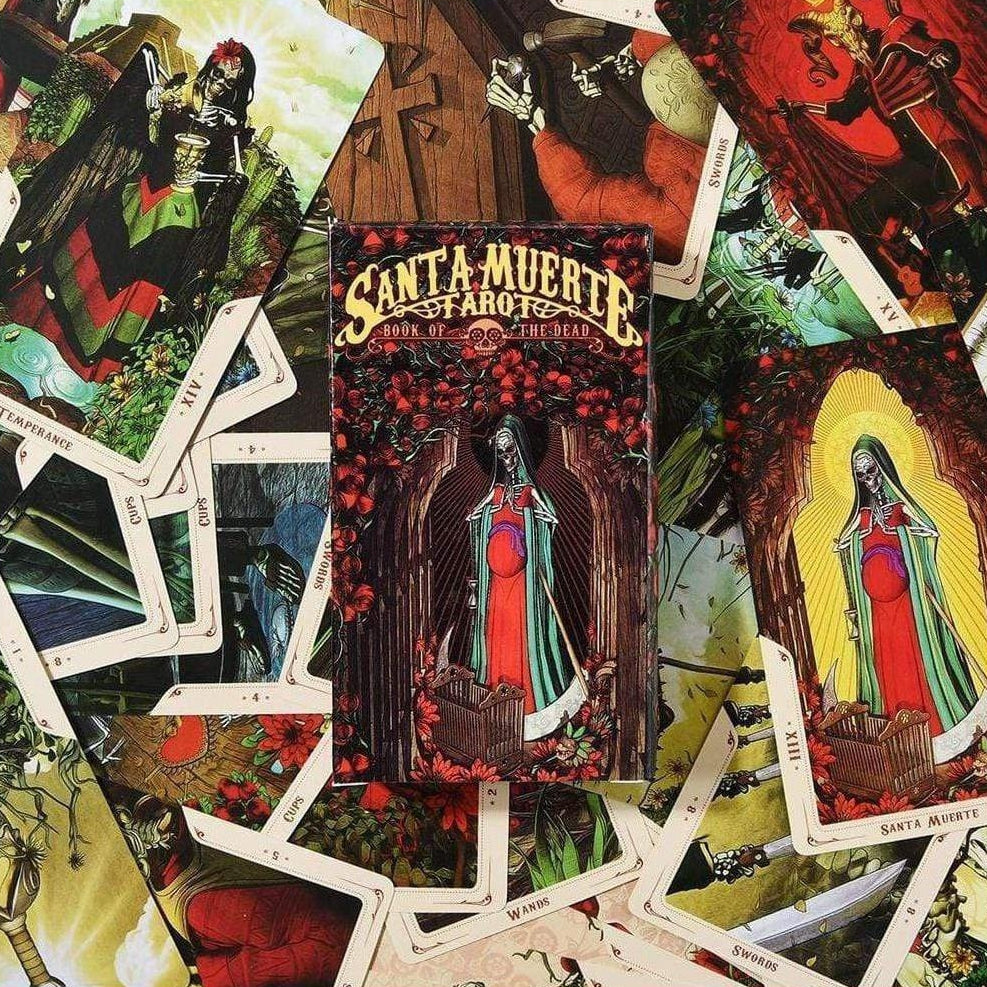 Tarot Deck Santa Muerte Book Of The Dead Tarot Cards Deck With E-Guide | whatagift.com.au.