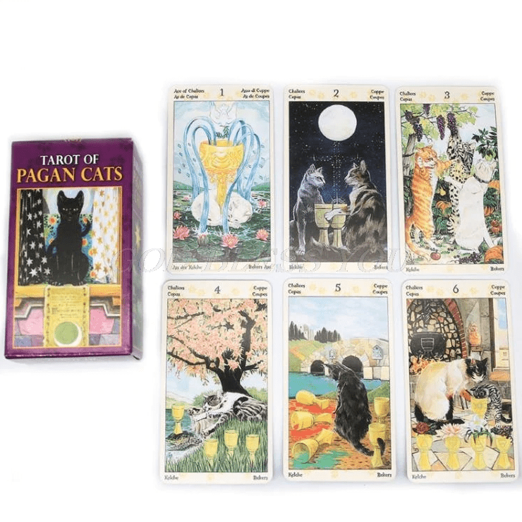 Tarot Deck Tarot Of Pagan Cats 78 Tarot Cards With E-Guide | whatagift.com.au.