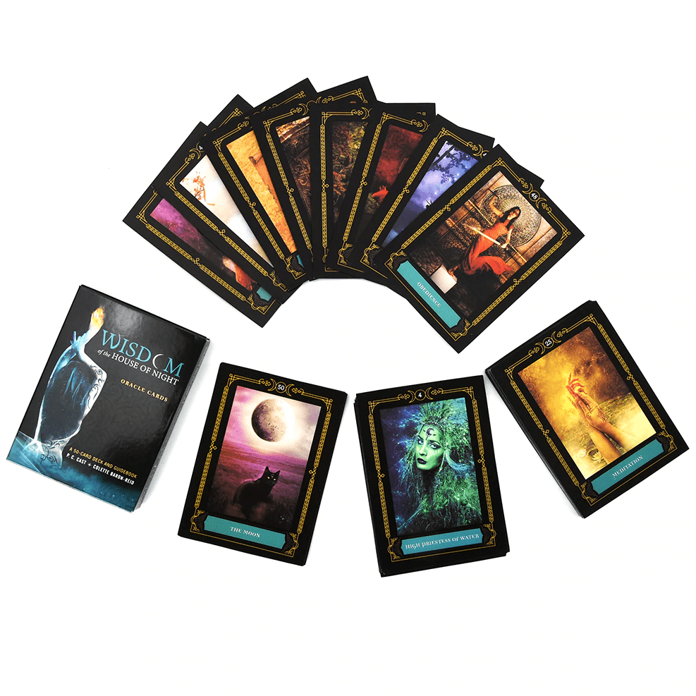 Tarot Deck Wisdom Of The House Of Night Oracle Cards With E-Guide | whatagift.com.au.
