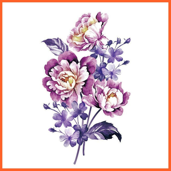 whatagift.com.au Tattoo 02 Women Rose Waterproof Temporary Tattoo Sticker