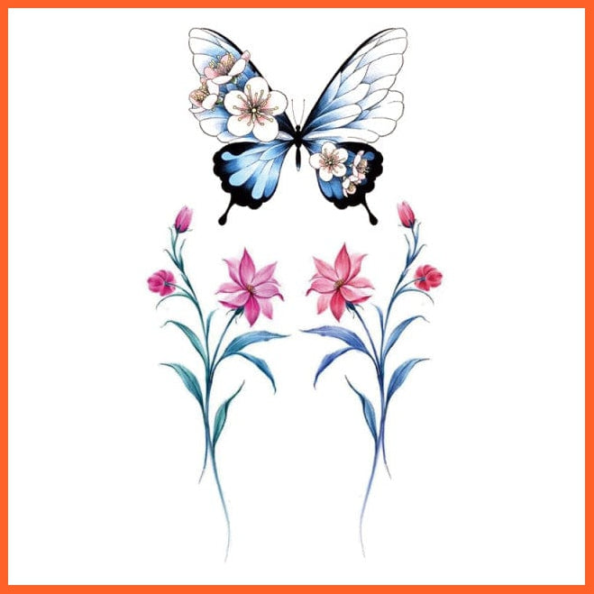 whatagift.com.au Tattoo 09 Women Rose Waterproof Temporary Tattoo Sticker