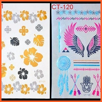 1Pcs Body Art Flash Feather Tattoos | Diy  Waterproof Temporary Tattoo Body Art Stickers | whatagift.com.au.