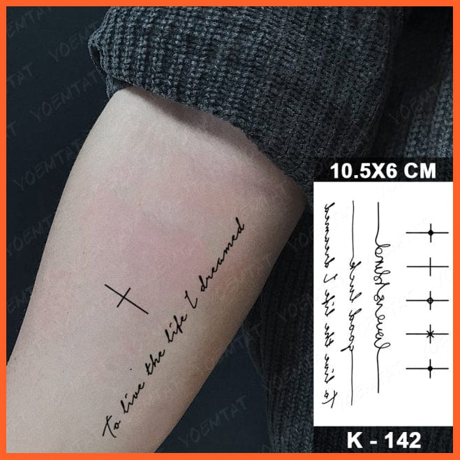 whatagift.com.au Tattoo 21-K142 Waterproof Temporary Tattoo Sticker | Snake Flower Rose Flash Tattoos