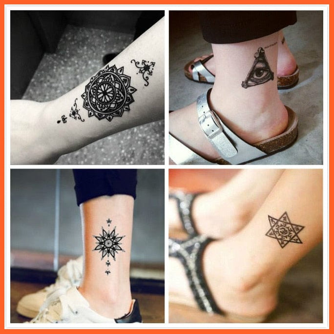 50Pcs Waterproof Women Lasting Body Art Stickers | Personality Temporary Tattoo Stickers For Men Women | whatagift.com.au.