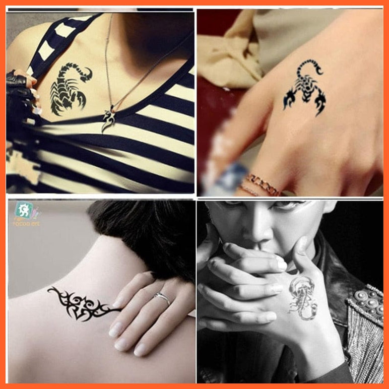 50Pcs Waterproof Women Lasting Body Art Stickers | Personality Temporary Tattoo Stickers For Men Women | whatagift.com.au.