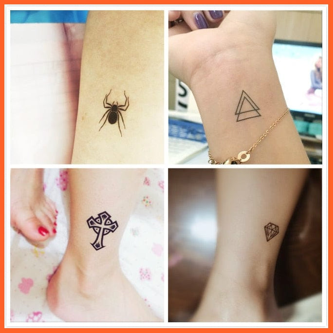 50Pcs Waterproof Women Lasting Body Art Stickers | Personality Temporary Tattoo Stickers For Men Women | whatagift.com.au.