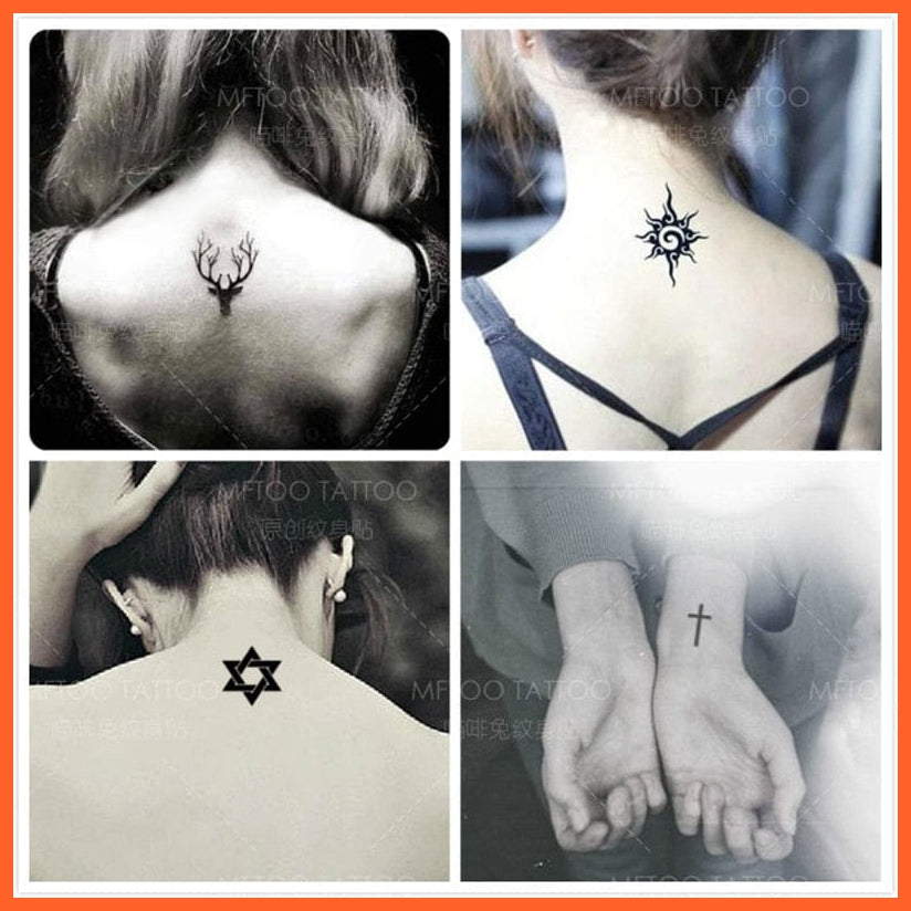 50Pcs Waterproof Women Lasting Body Art Stickers | Personality Temporary Tattoo Stickers For Men Women | whatagift.com.au.