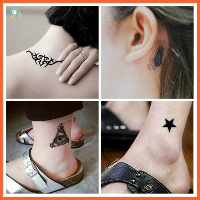 50Pcs Waterproof Women Lasting Body Art Stickers | Personality Temporary Tattoo Stickers For Men Women | whatagift.com.au.