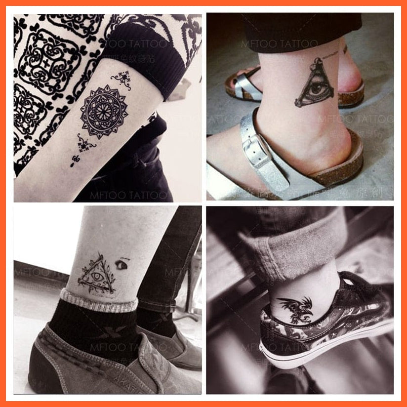 50Pcs Waterproof Women Lasting Body Art Stickers | Personality Temporary Tattoo Stickers For Men Women | whatagift.com.au.
