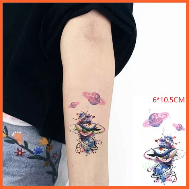 whatagift.com.au Tattoo Apple Green Waterproof Cute squirrel fox dog rabbit owl Cat animal tattoo stickers