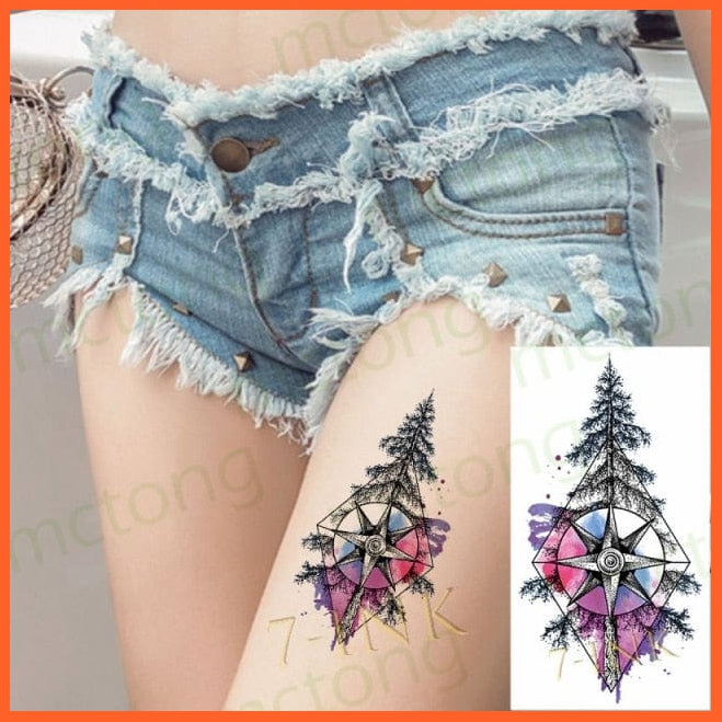 Waterproof Temporary Tattoo Sticker | 3D Butterfly Fake Tattoo | Flash Snake Feather Tattoo Body Art Rose For Girl Women Men | whatagift.com.au.