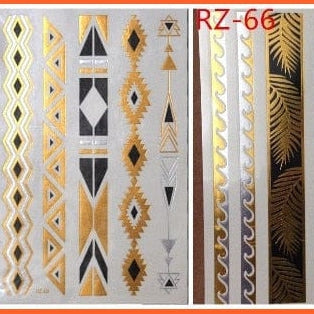 Big Feather Pattern Combination Sexy Body Art Stickers | Waterproof Golden Silver Glitter Tattoo Stickers | whatagift.com.au.