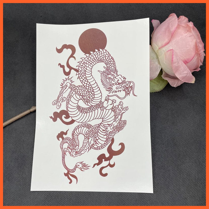 whatagift.com.au Tattoo Big Size Red Dragon Temporary Waterproof Tattoo