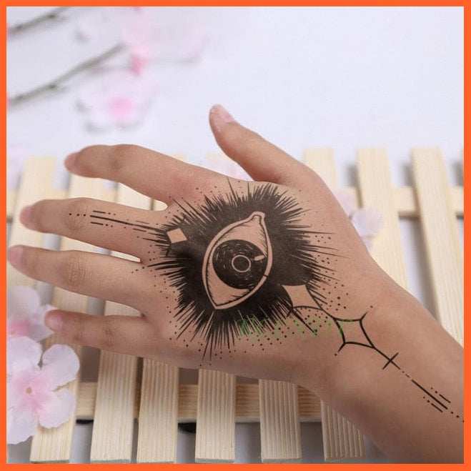 Waterproof Temporary Tattoo Stickers | Eagle Crow Gothic Eye Flash Tattoo Hand Back Arm  Body Art For Women Men | whatagift.com.au.