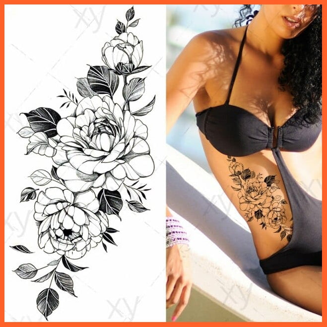 Waterproof Temporary Tattoo Sticker | 3D Butterfly Fake Tattoo | Flash Snake Feather Tattoo Body Art Rose For Girl Women Men | whatagift.com.au.